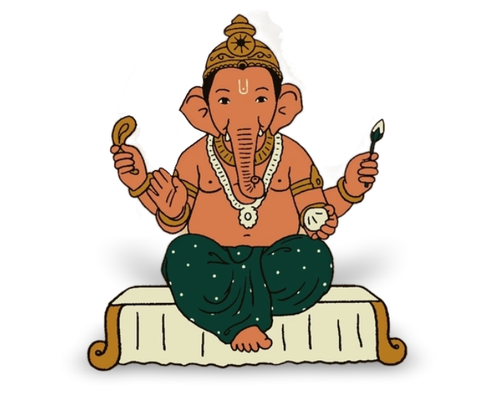 Ganpati, invoked for the wedding